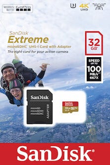 MicroSD Extreme Flash minneskort UHS 3, Sandisk