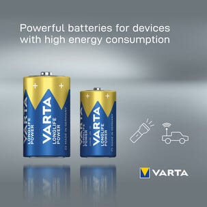 VARTA Longlife Power D / LR20 batteri, 2-pack