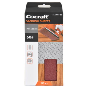 Cocraft sandpapper kardborre, 93 x 185 mm, 10-pack