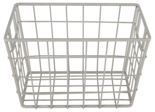 Trådkurv i beige metall