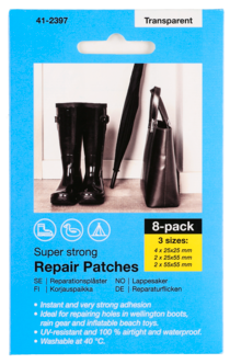 Lagningslappar allround, självhäftande, 8-pack