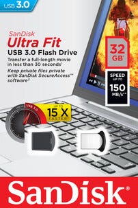 SanDisk Ultra Fit Flash Drive USB-minne USB 3.0 32 GB