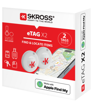 Skross eTag X2 GPS-paikannin matkalaukkuun, 2 kpl