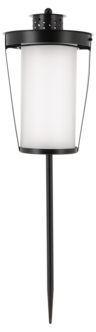 Gravlykt med frostet glass, høyde 56 cm