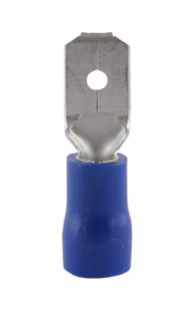 Flatstift 2,5 mm blå hann, 10-pakning