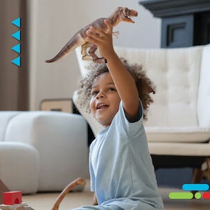 Kauko-ohjattava dinosaurus, ääni- ja valotehosteita, yli 6-vuotiaille