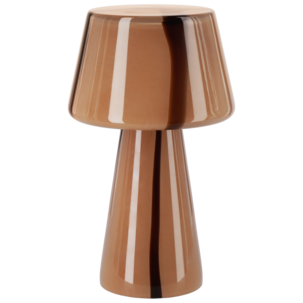 Vera bordlampe brunt glass, dimbar, oppladbar