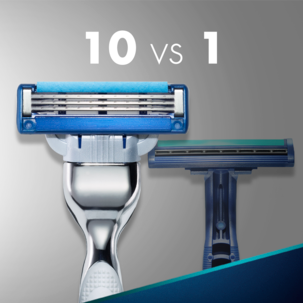 Rakhyvel och 9 rakblad Gillette Mach3 Turbo