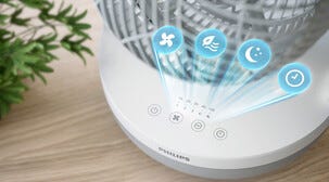 Philips CX2050/00 bordsfläkt tyst och liten, 24 W