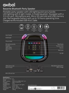 Exibel Basanite 200 trådlös partyhögtalare ljuseffekter
