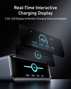Anker Prime ladestasjon USB-C/A 6 porter 250 W, sølv