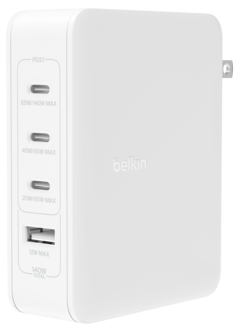 Belkin BoostCharge Pro GaN-lader USB-C, USB-A, 140 W