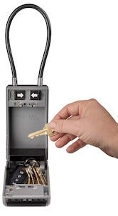 Masterlock nøkkelskap med kode og vaier
