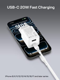 Laturi USB-C ja USB-A GaN, 32 W