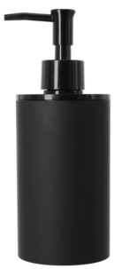 Saippuapumppu muovia, matta musta, 350 ml