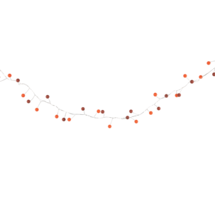Paristokäyttöinen valoketju, punaiset marjat, 2,5 m