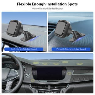 Magnetisk mobilholder for dashbord, bil