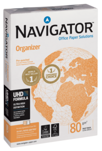 Navigator Universal skrivarpapper, hålat A4 80 g/m2