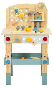 Arbetsbänk barn i trä, 46 delar, från 3 år