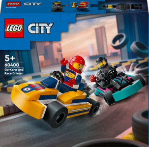 LEGO City Go-Kart-autot ja kilpakuljettajat 60400, yli 5-vuotiaille