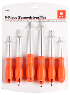 Skrutrekkersett, 6 deler