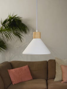 Osram Plaster Wood Kattovalaisin E27 valkoinen 22 cm