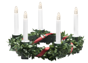 Konstsmide luciakrona barn och vuxen, med lingonris