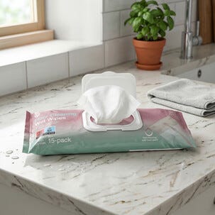 Kostea moppiliina, täyttöpakkaus Fresh Cotton, 15 kpl