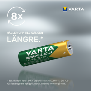 Varta Power oppladbare AA/HR6-batterier, 10-pakning