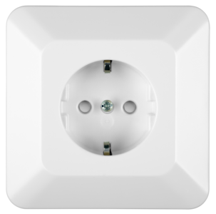 1-vägs infällt vägguttag ABB Jussi 20EUJKS