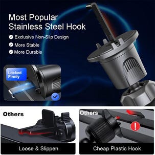 Ilmaventtiilikiinnike auton puhelinpidikkeeseen, kuulapohja