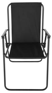 Sammenleggbar campingstol, svart