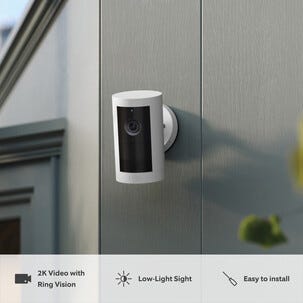 Ring Plus trådløst overvåkningskamera for utendørs bruk, 2K