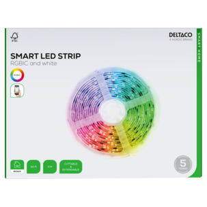 Deltaco Smart Home LED-list RGBIC WiFi IP65, 5 m
