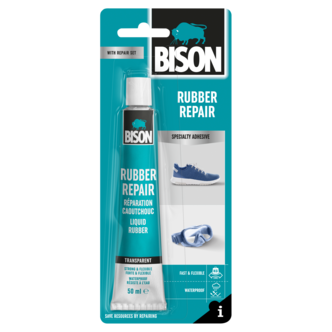 Bison flytande gummi, transparent lim, 50 ml