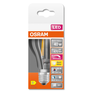 Dimbar LED lyspære E27 Osram, varmhvit