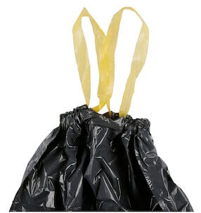 Roskapussi, jossa sulkijanauha 40 l, 15 kpl