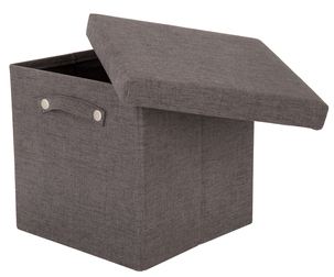 Sittpuff med förvaring, grå