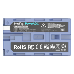 SmallRig 4331 NP-F550-batteri for fototilbehør USB-C