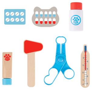 Lekset veterinär, 16 delar, för barn från 3 år