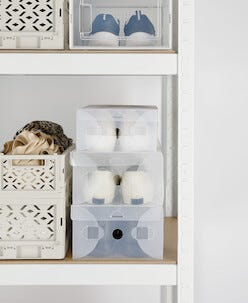 Skolåda plast, stapelbar 3-pack