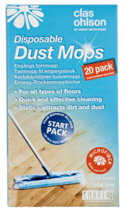 Smart Microfiber engangstørrmopp, startkit