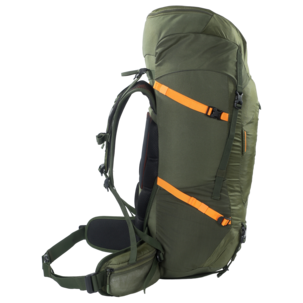 Vandringsryggsäck 60 liter med regnskydd grön