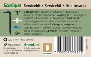 Greenline EcoAqua servicekit droppbevattning