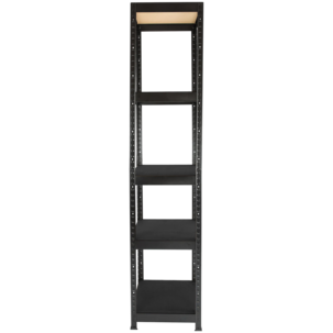Smal förvaringshylla metall, svart, 40 x 40 x 180 cm