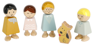 Dukker i tre til dukkehus