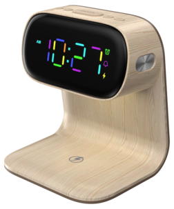 Väckarklocka digital med belysning och trådlös laddning Qi