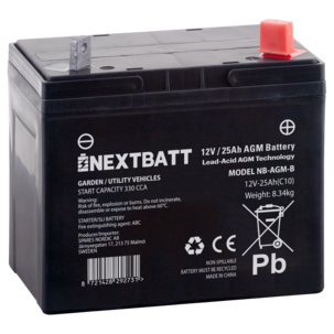 AGM-batteri 12 V, 25 Ah U1R