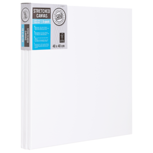 Kvadratisk canvas med ram, bomull, Sang, 3-pack