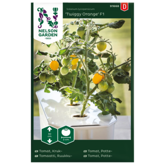 Nelson Garden körsbärstomat Twiggy Orange F1 frö, orange